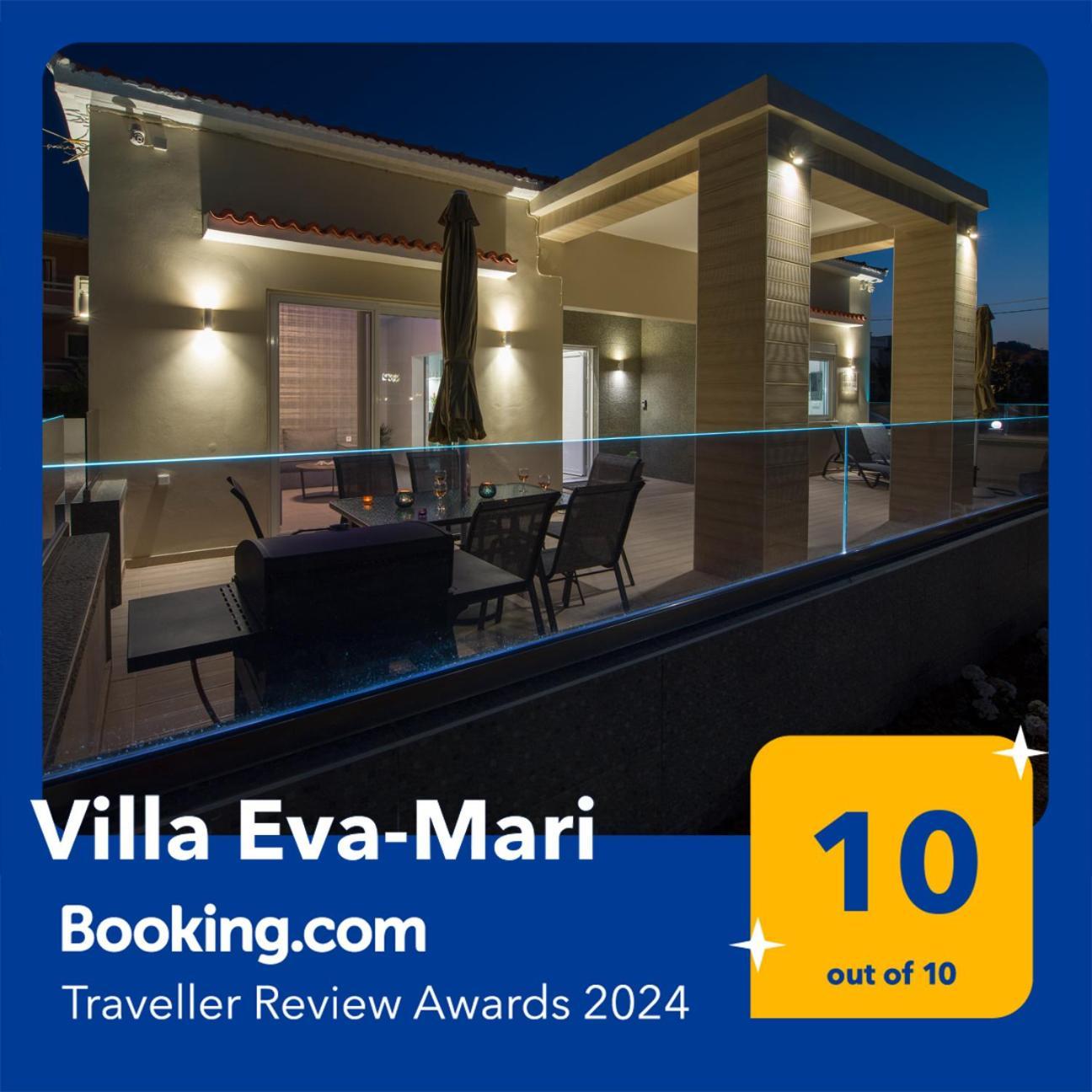 Luxury Villa Eva-Mari With Jacuzzi, 50M From The Beach Stalos Exterior photo